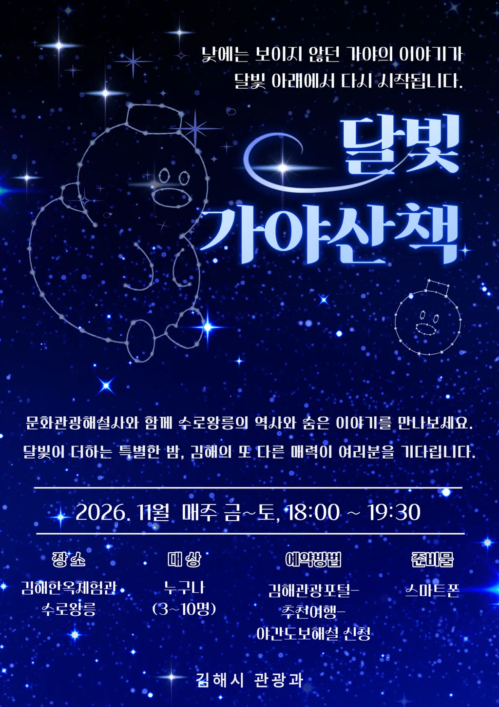 달빛 아래 수로왕릉 특별한 산책 김해시 ‘달빛 가야산책’ 운영 공식 보도사진