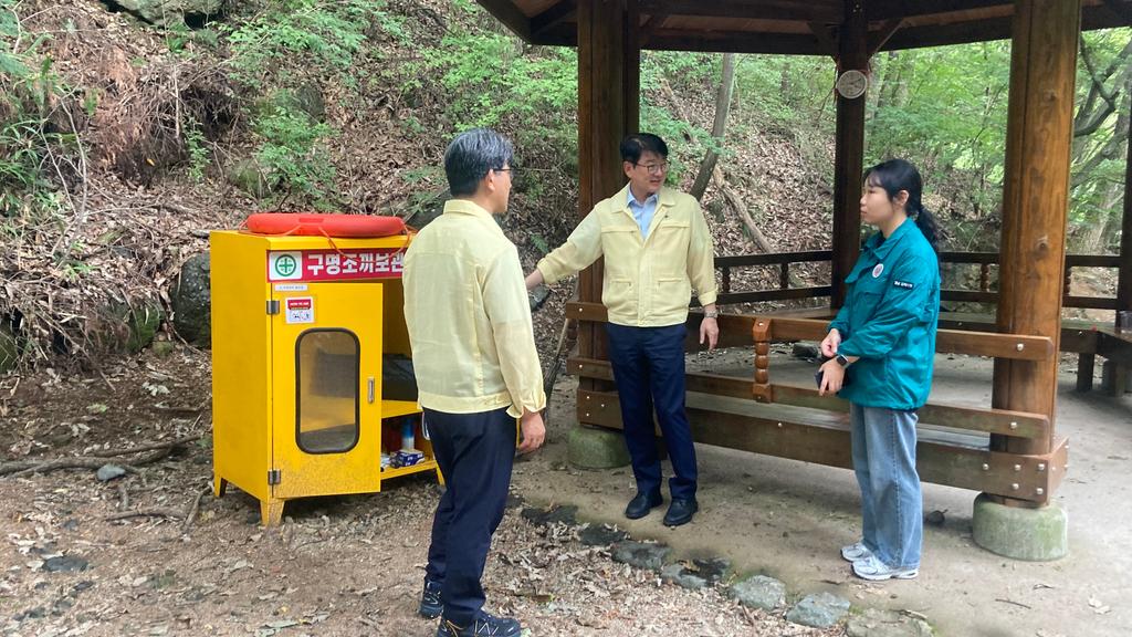 김해시, 막바지 물놀이 안전관리 실태 점검 공식 보도사진
